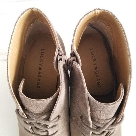 NEW Lucky brand shylow bootie lace up ankle boots - Picture 4 of 7